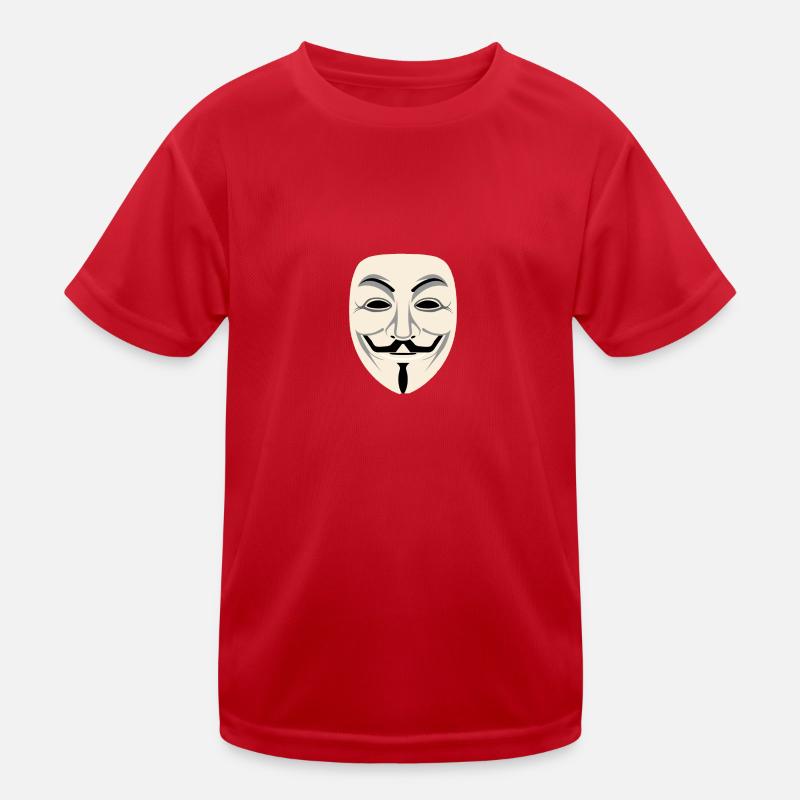 Anonymous mask Kids Functional T-Shirt