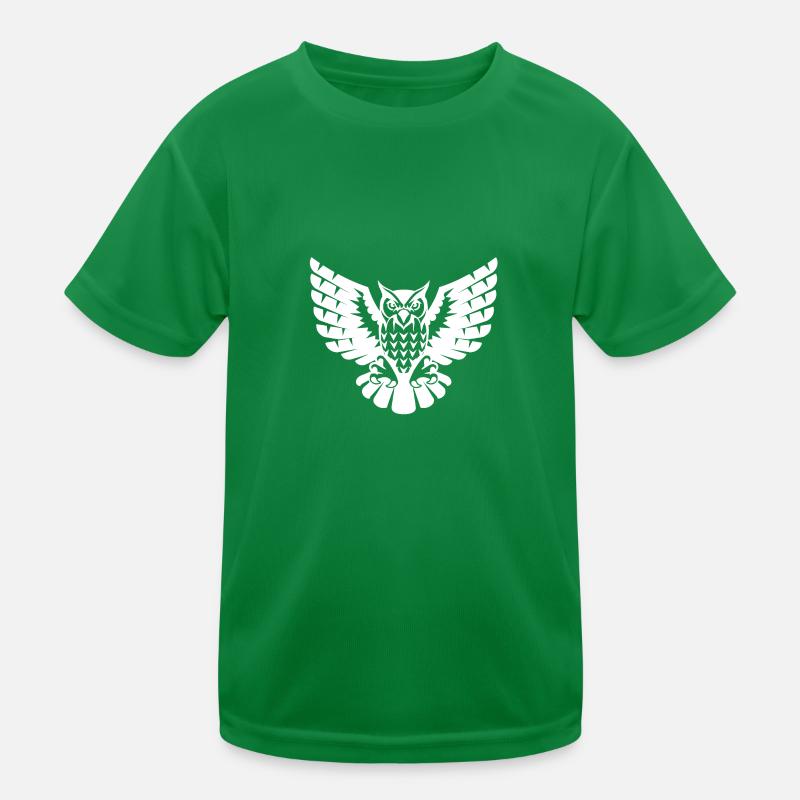 Eule mit großen Flügeln Kinder Funktions-T-Shirt