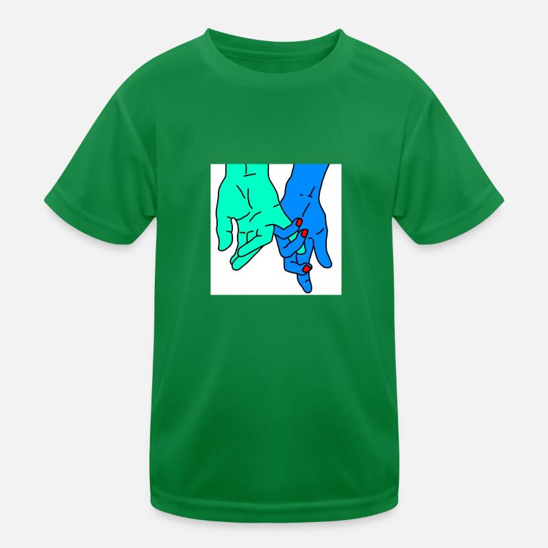 hands green Kinder Funktions-T-Shirt