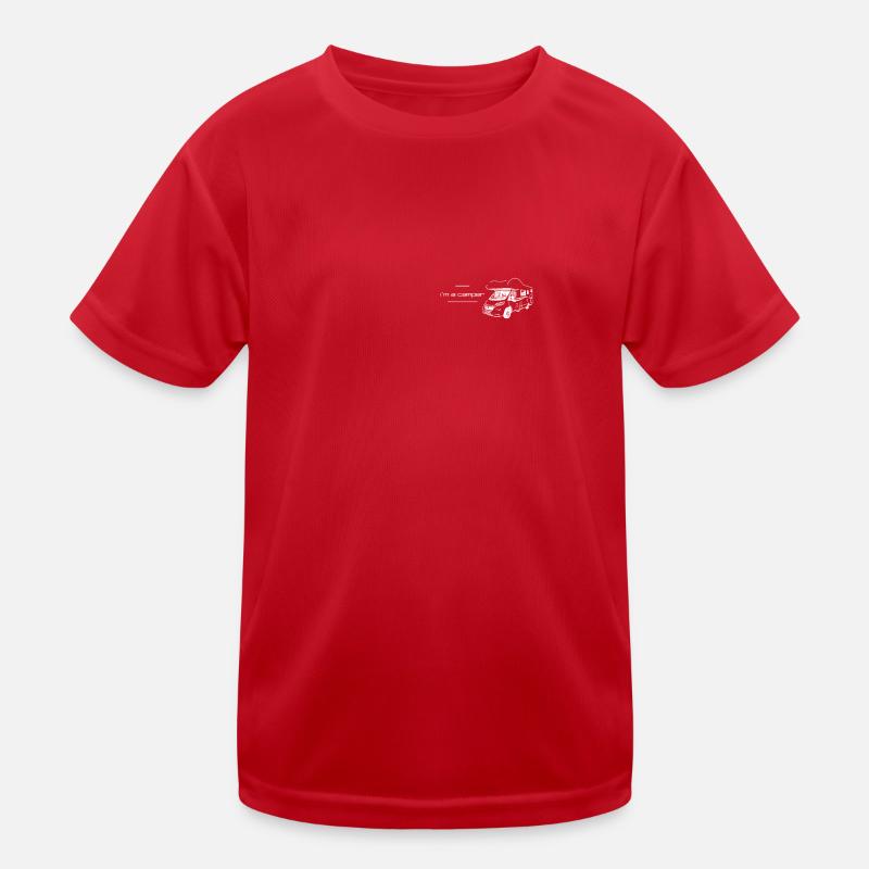 Ich bin ein Camper Kinder Funktions-T-Shirt