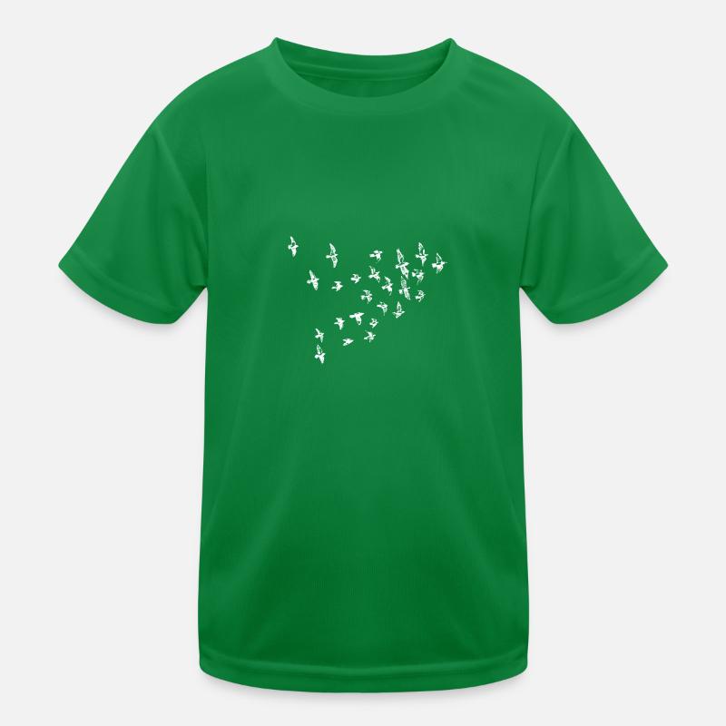 Vögel Kinder Funktions-T-Shirt