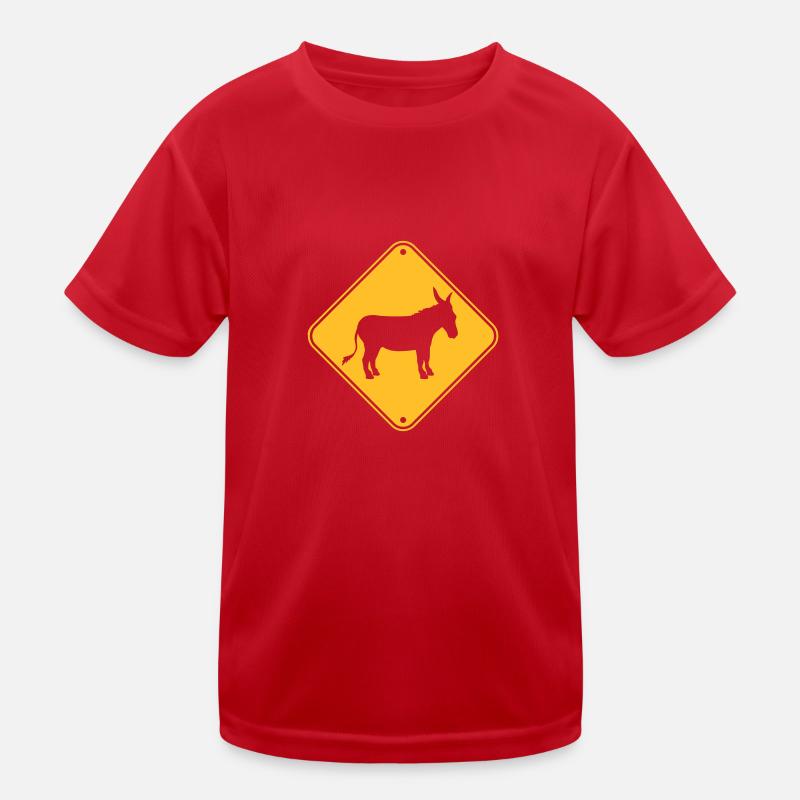 yellow note danger sign warning caution Kids Functional T-Shirt