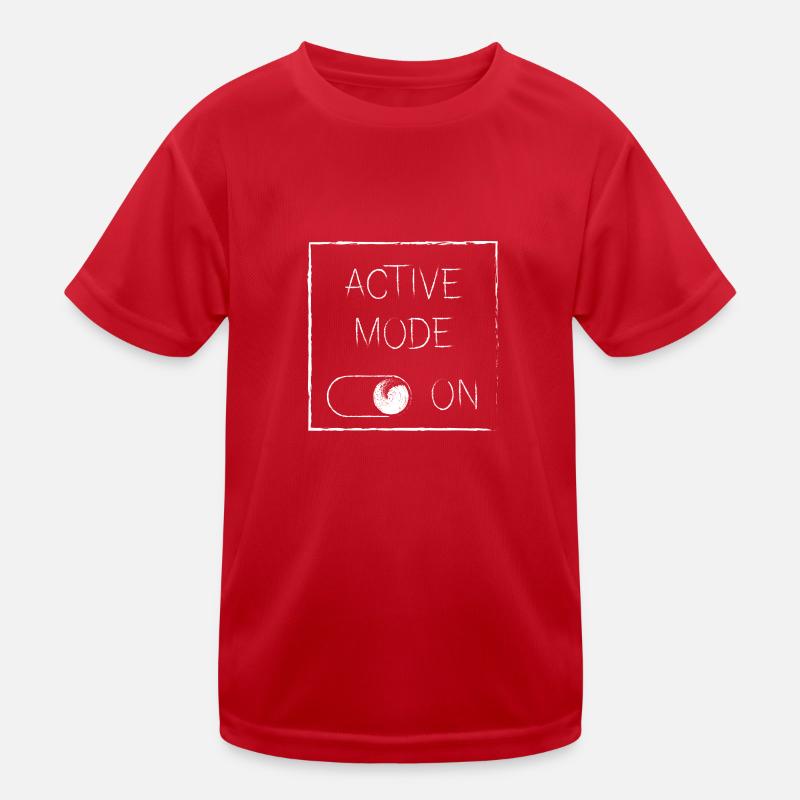 Active Mode On | white Kids Functional T-Shirt