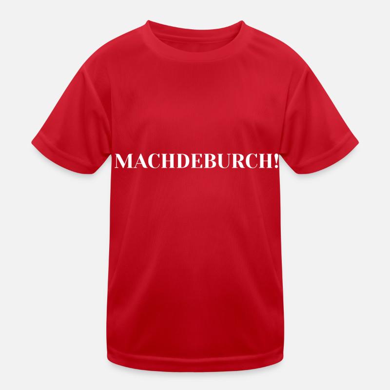 MACHDEBURCH! - Kinder Funktions-T-Shirt - Rot