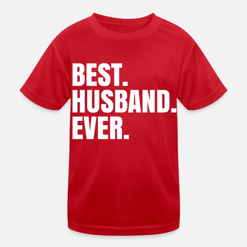 Best Husband Ever - Bester Ehemann Geschenkidee - Kinder Funktions-T-Shirt - Rot