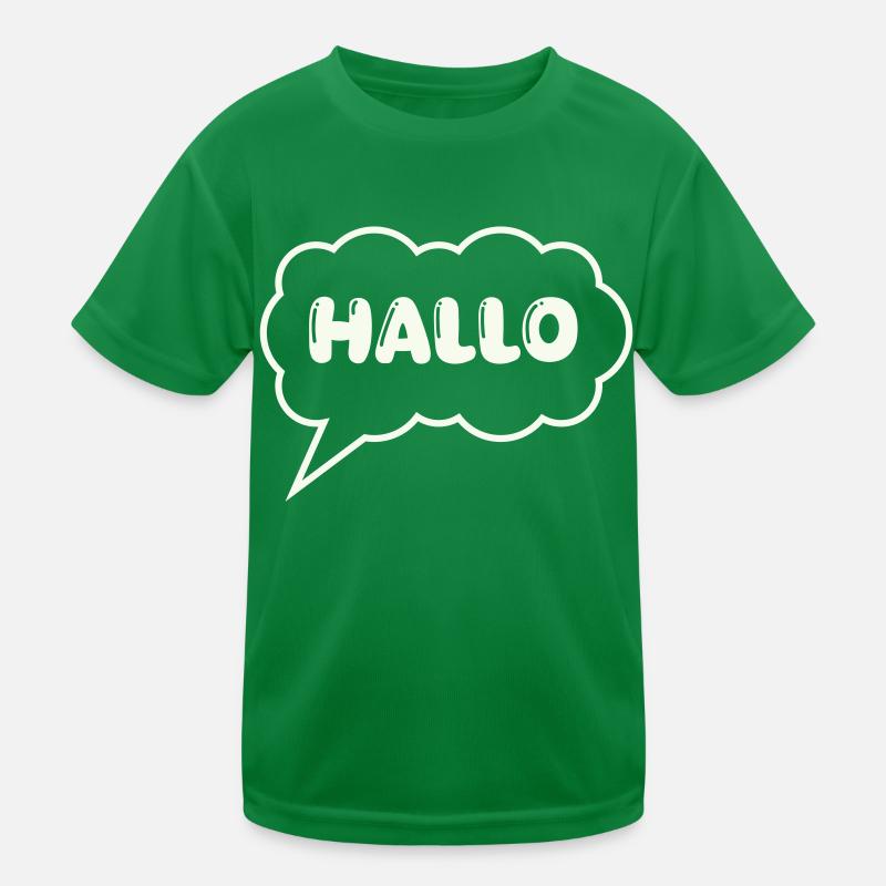 sprechblase hallo Kinder Funktions-T-Shirt