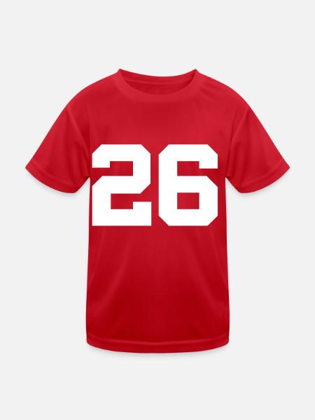 26 - T-shirt sport Enfant - rouge - Devant