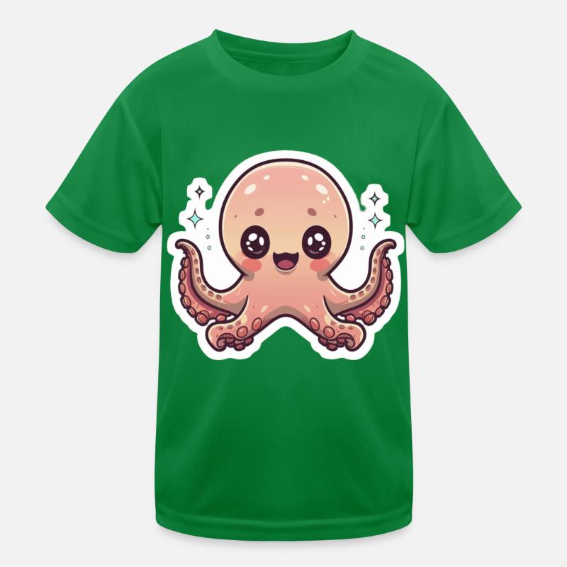 Octopus Lover Kids Functional T-Shirt