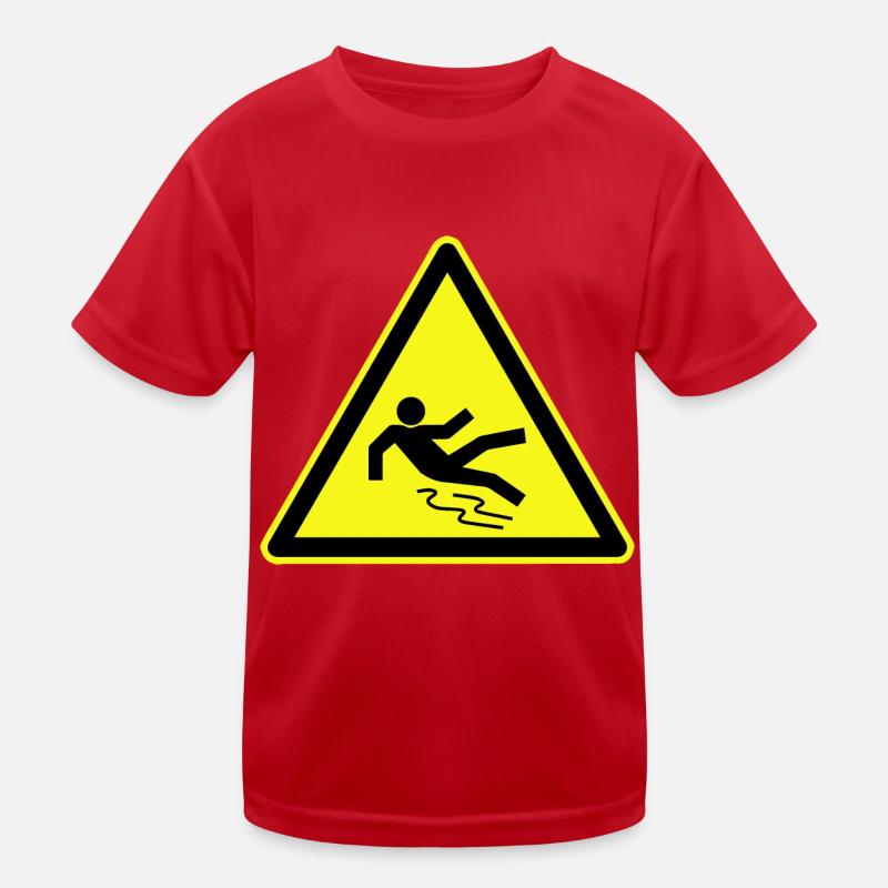 Smooth Warning, Slippery Warning Kids Functional T-Shirt