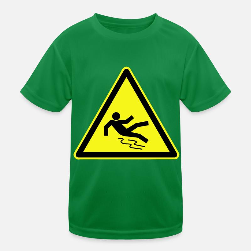 Smooth Warning, Slippery Warning Kids Functional T-Shirt