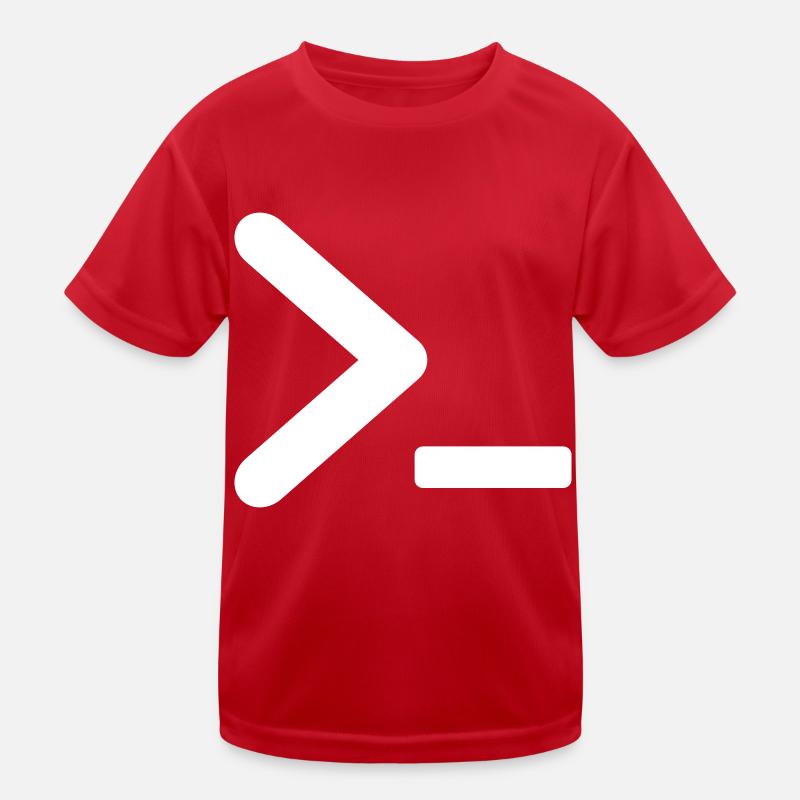 >_ invite du programme du système d’exploitation - T-shirt sport Enfant - rouge