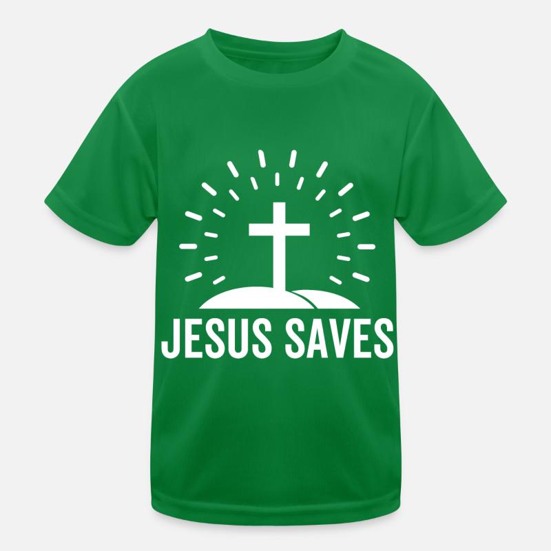 Jesus rettet Kinder Funktions-T-Shirt
