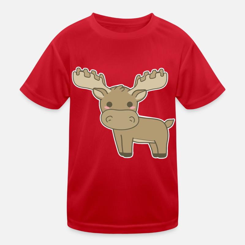 Elch Kinder Funktions-T-Shirt