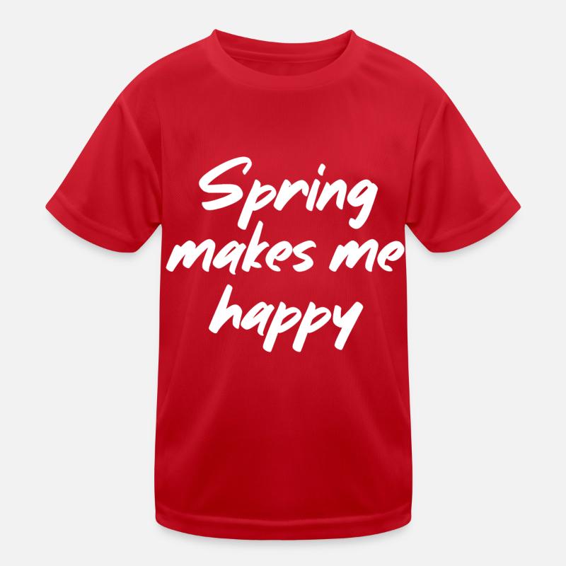 Spring makes me happy Kinder Funktions-T-Shirt