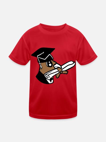 Deaf School Graduation College Certificate Certificate Certificate - Kids Functional T-Shirt - red - Front