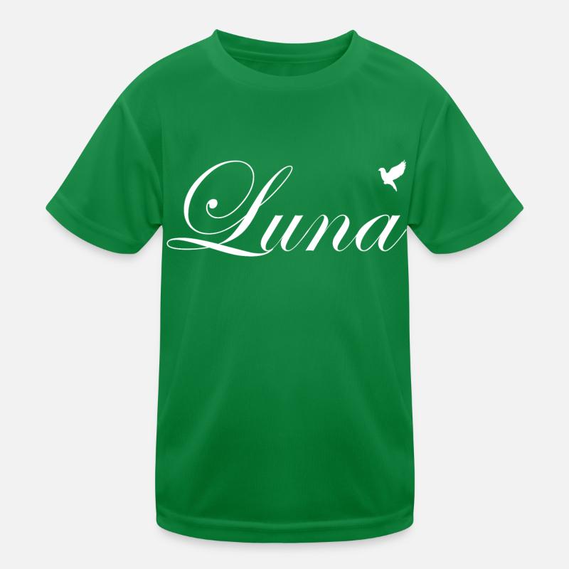 Luna beau nom Blanc T-shirt sport Enfant
