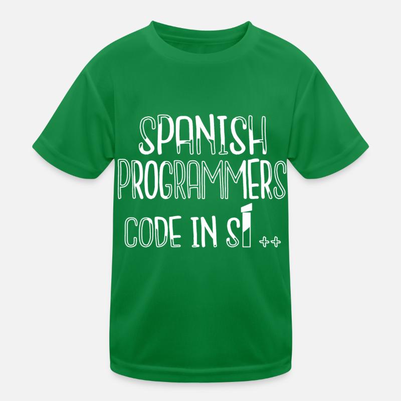 present backend developer happy computer humor Kinder Funktions-T-Shirt