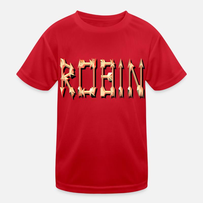 robin2 - Kinder Funktions-T-Shirt - Rot