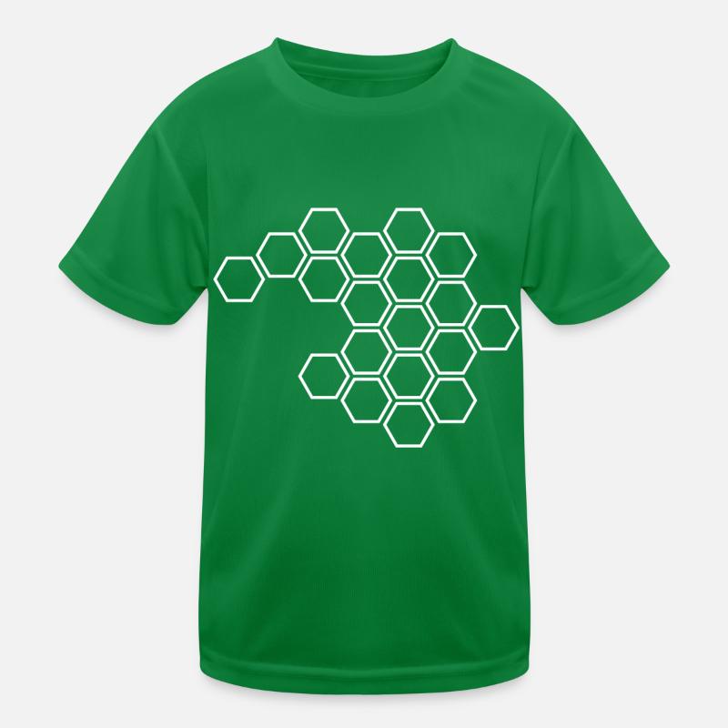 Hexagones blancs T-shirt sport Enfant