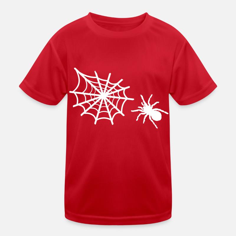 spinne spinnennetz Kinder Funktions-T-Shirt