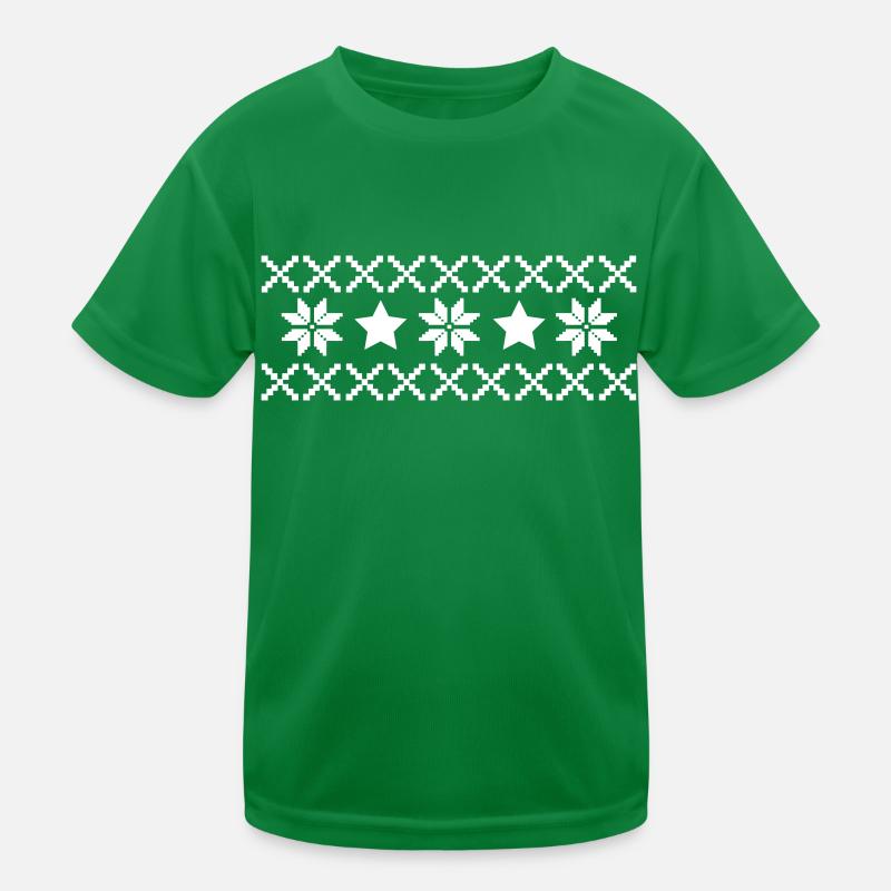 Winter Norway Pattern Kids Functional T-Shirt