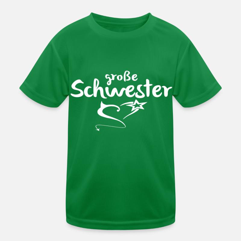 große Schwester Kinder Funktions-T-Shirt