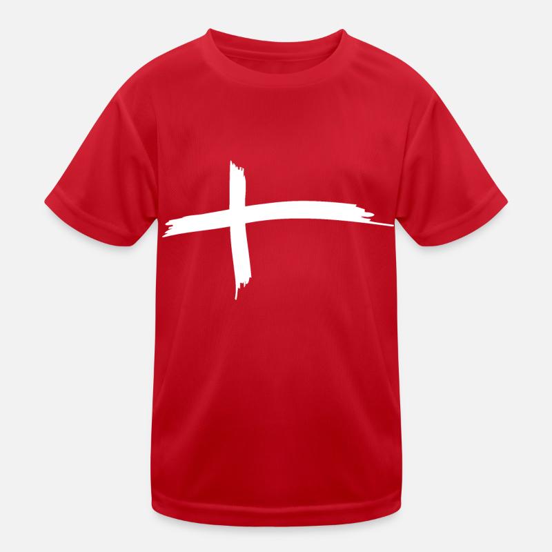 Drapeau du Danemark comme coups de pinceau T-shirt sport Enfant
