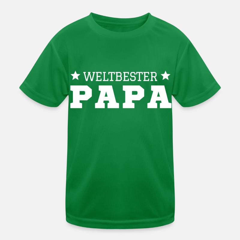 Weltbester Papa Kinder Funktions-T-Shirt