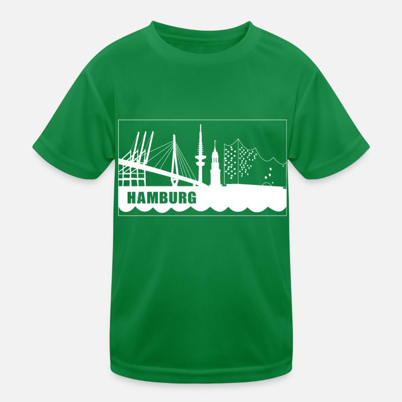 Hambourg Skyline T-shirt sport Enfant