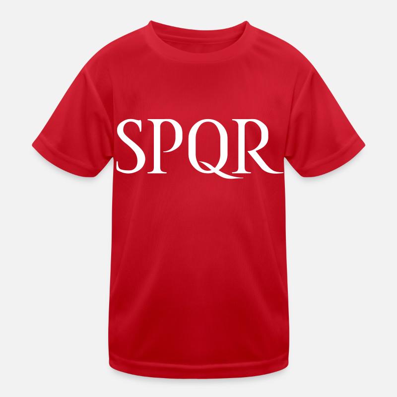 SPQR Lettering Vector Bright Kids Functional T-Shirt