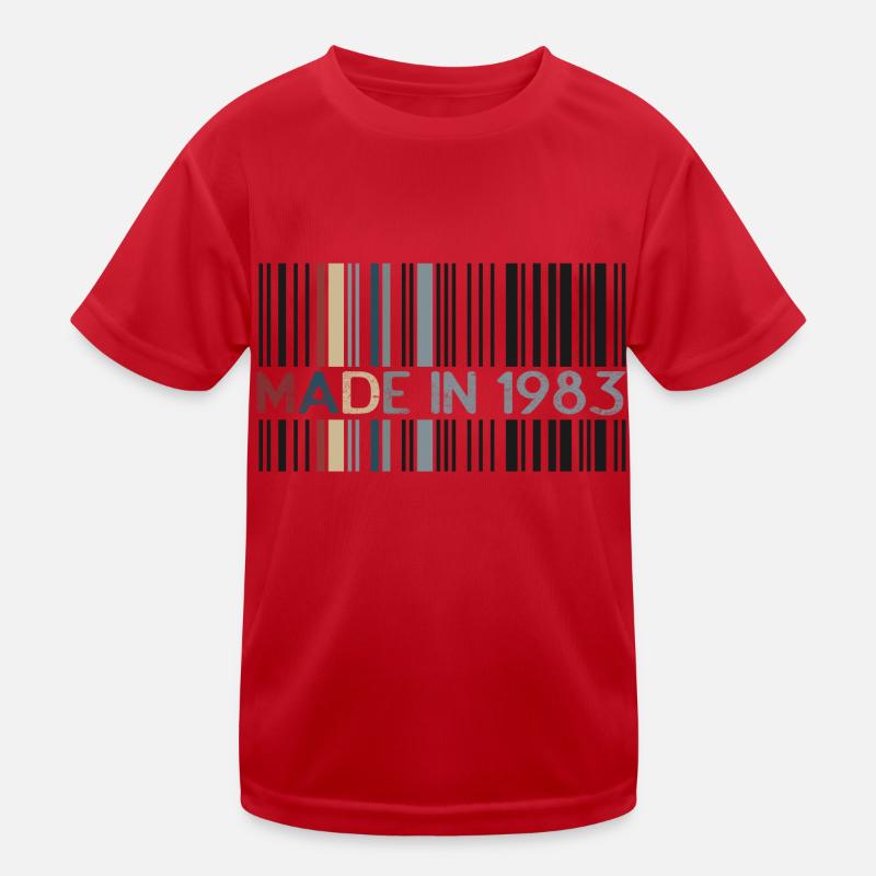 1983 Barcode Anniversary Kids Functional T-Shirt