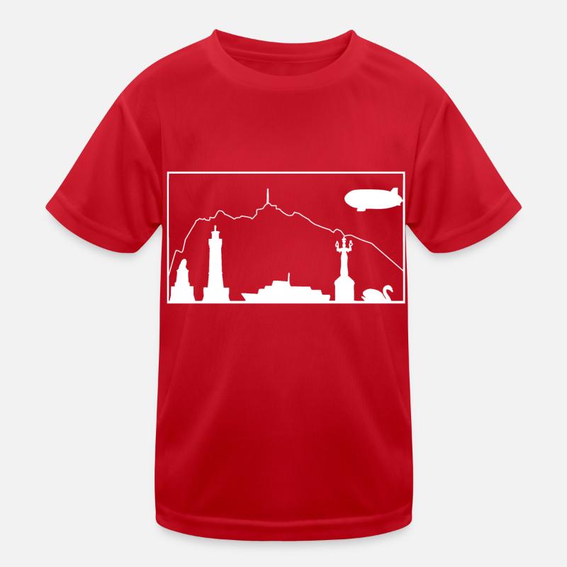 Bodensee & Pfänder | Silhouette filled | Weiß Kinder Funktions-T-Shirt
