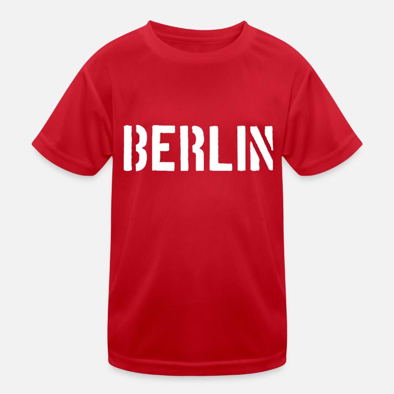 Berlin Slogan - Brandenburg Gate - Alexanderplatz Kids Functional T-Shirt