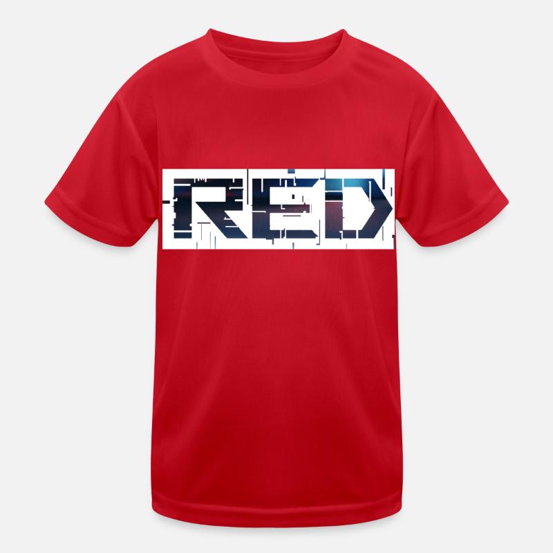 rot Kinder Funktions-T-Shirt