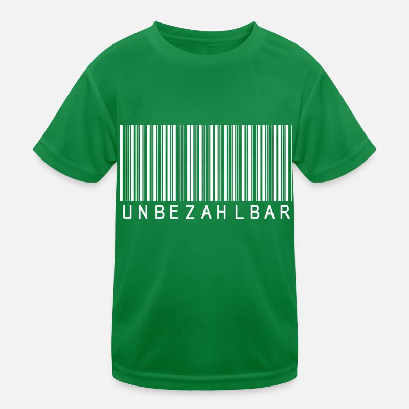 Barcode PRICELESS white Kids Functional T-Shirt
