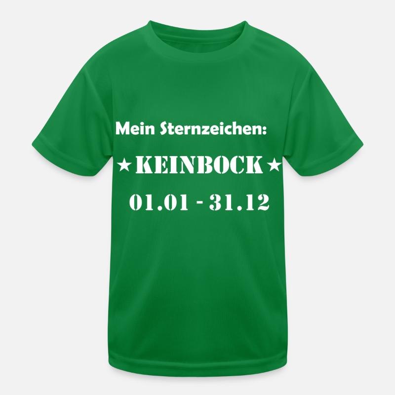 Kein Bock Steinbock Sternzeichen Kinder Funktions-T-Shirt
