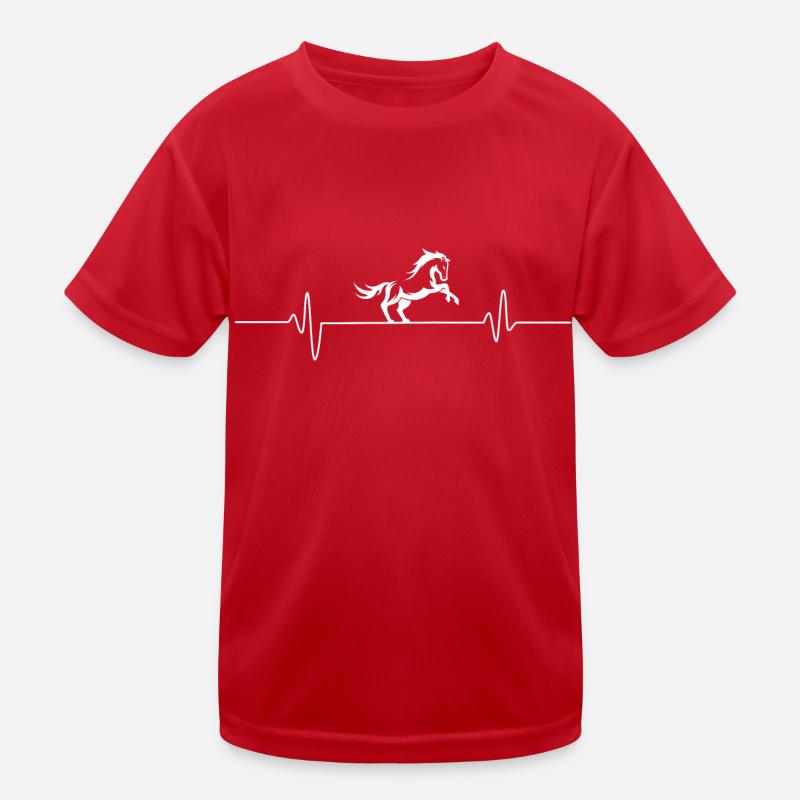 Herzfrequenz Pferd Kinder Funktions-T-Shirt