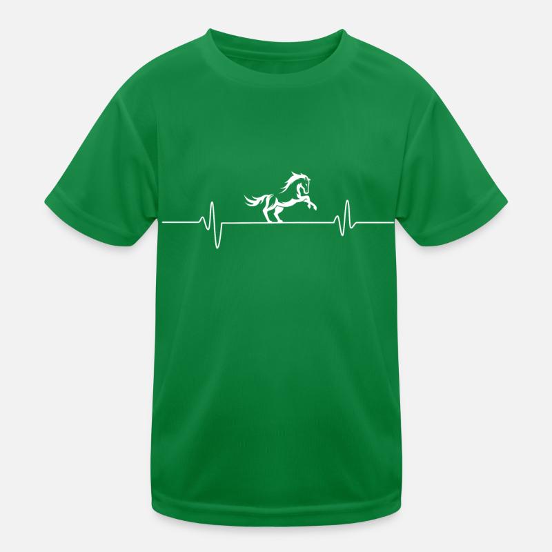 Herzfrequenz Pferd Kinder Funktions-T-Shirt