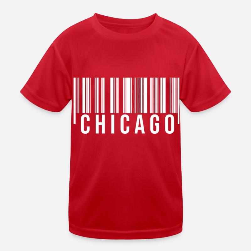 Chicago Barcode1 Kids Functional T-Shirt