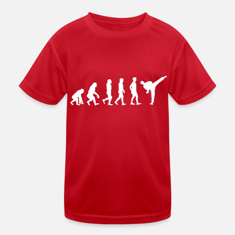 Karate Judo Martial Arts Kung Fu Evolution Kids Functional T-Shirt