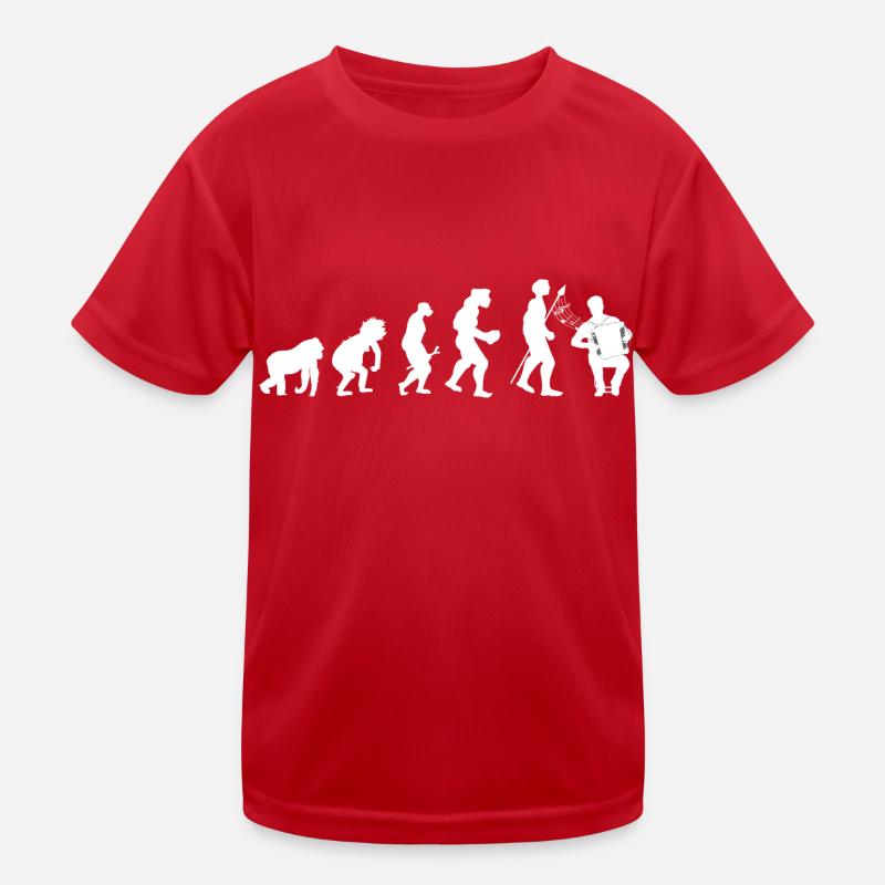 Akkordeon Evolution Kinder Funktions-T-Shirt