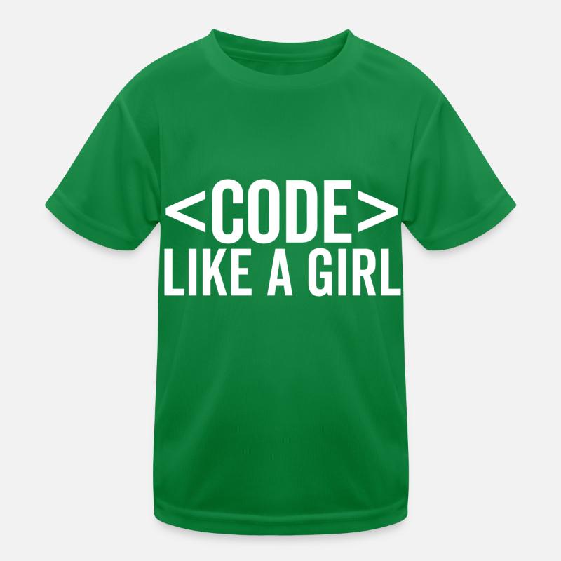 Code wie ein Mädchen Kinder Funktions-T-Shirt