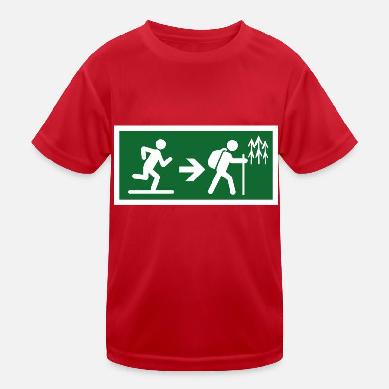 exit to hike - Kids Functional T-Shirt - red