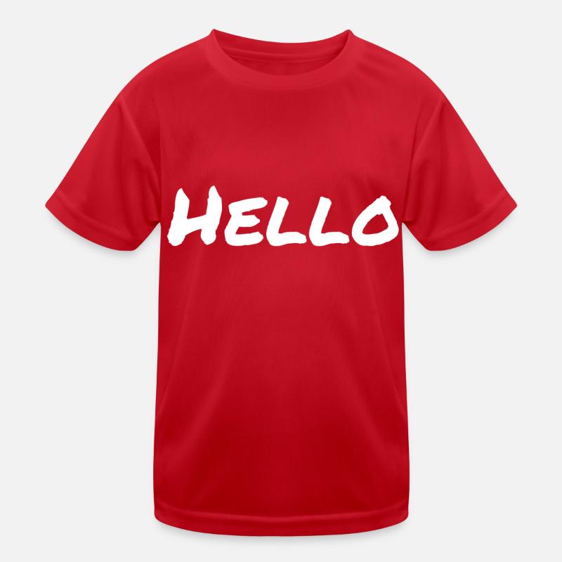 Hello Kinder Funktions-T-Shirt