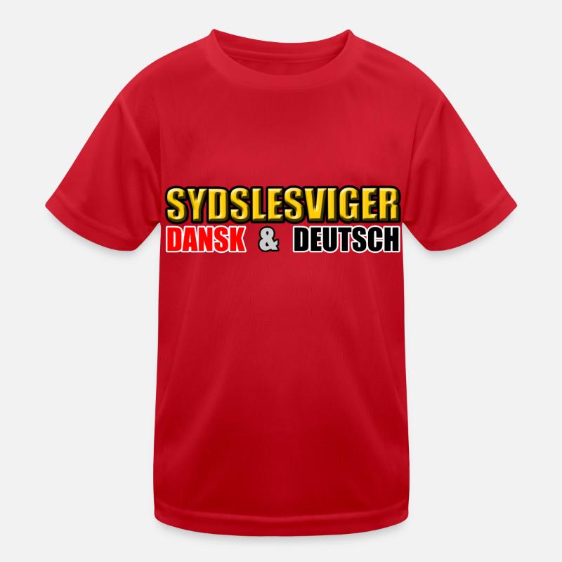 SYDSLESVIGER- both Danish and German Kids Functional T-Shirt