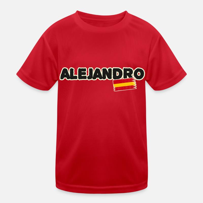Alejandro spanische Flagge Spanien Kinder Funktions-T-Shirt