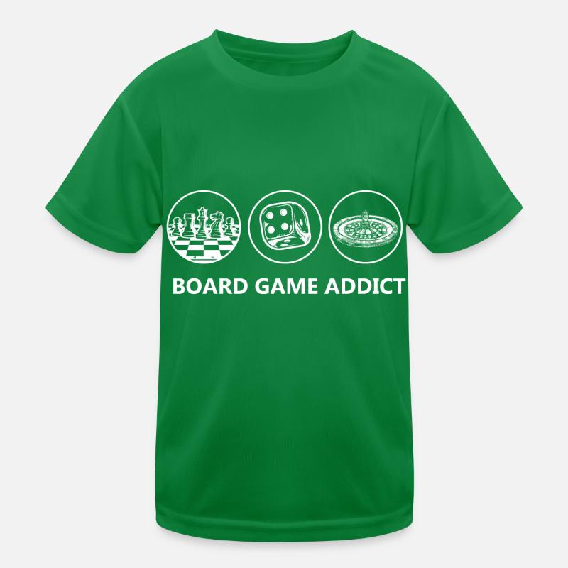 boardgame chess backgammon game night Kinder Funktions-T-Shirt