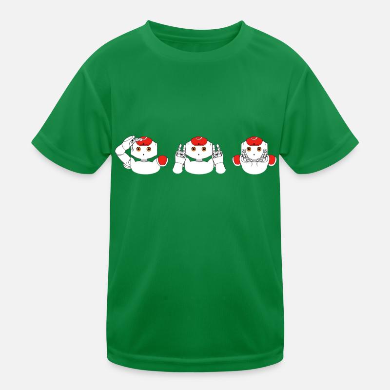 robots do not hear, see, and remain silent Kids Functional T-Shirt