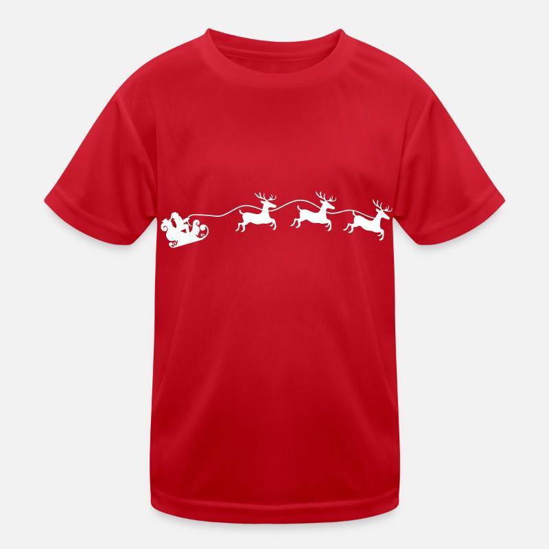weihnachtsmann schlitten Kinder Funktions-T-Shirt