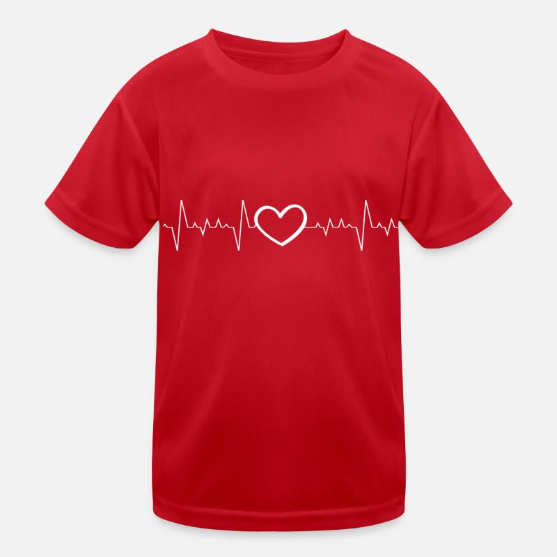 Kardiogramm Puls Kinder Funktions-T-Shirt
